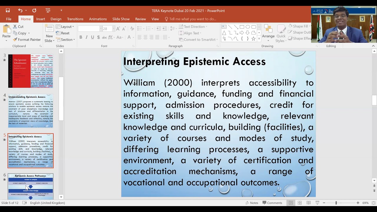 Epistemic Access for Effective Learning by Dr Solomon Arulraj David