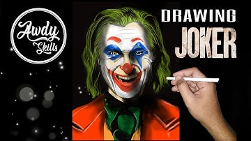 Drawing Joker Joaquin Phoenix - Drawing Timelapse Digital