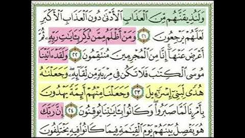 #وجعلنا منهم أئمة يهدون بأمرنا لما صبروا # مقطع قرآنى للشيخ عبد الولى _الأركانى من سورة السجدة.