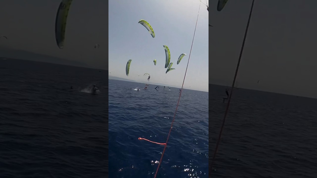 Crazy kite race crashes 
