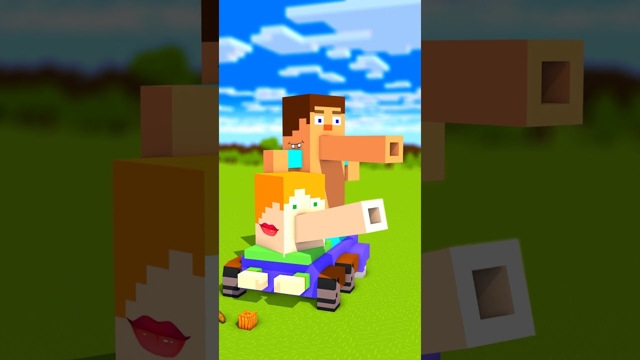 Steve Alex Tank feeds everyone - Minecraft animation 