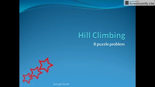 8 puzzle problem | Hill climbing | Artificial Intelligence