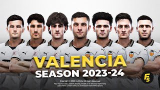 Valencia CF Facepack Season 2023/24 - Sider and Cpk - Football Life 2024 and PES 2021