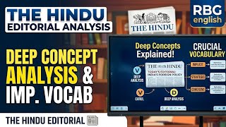 The Hindu Editorial Decoding: Deep Concepts + Exam Vocab Masterclass #TheHinduAnalysis