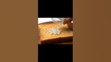 Spreading GEM CRYSTAL on TOAST ASMR #ai #shorts #relaxing #satisfying