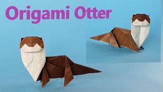 How to make an easy Origami Otter, step by step tutorial