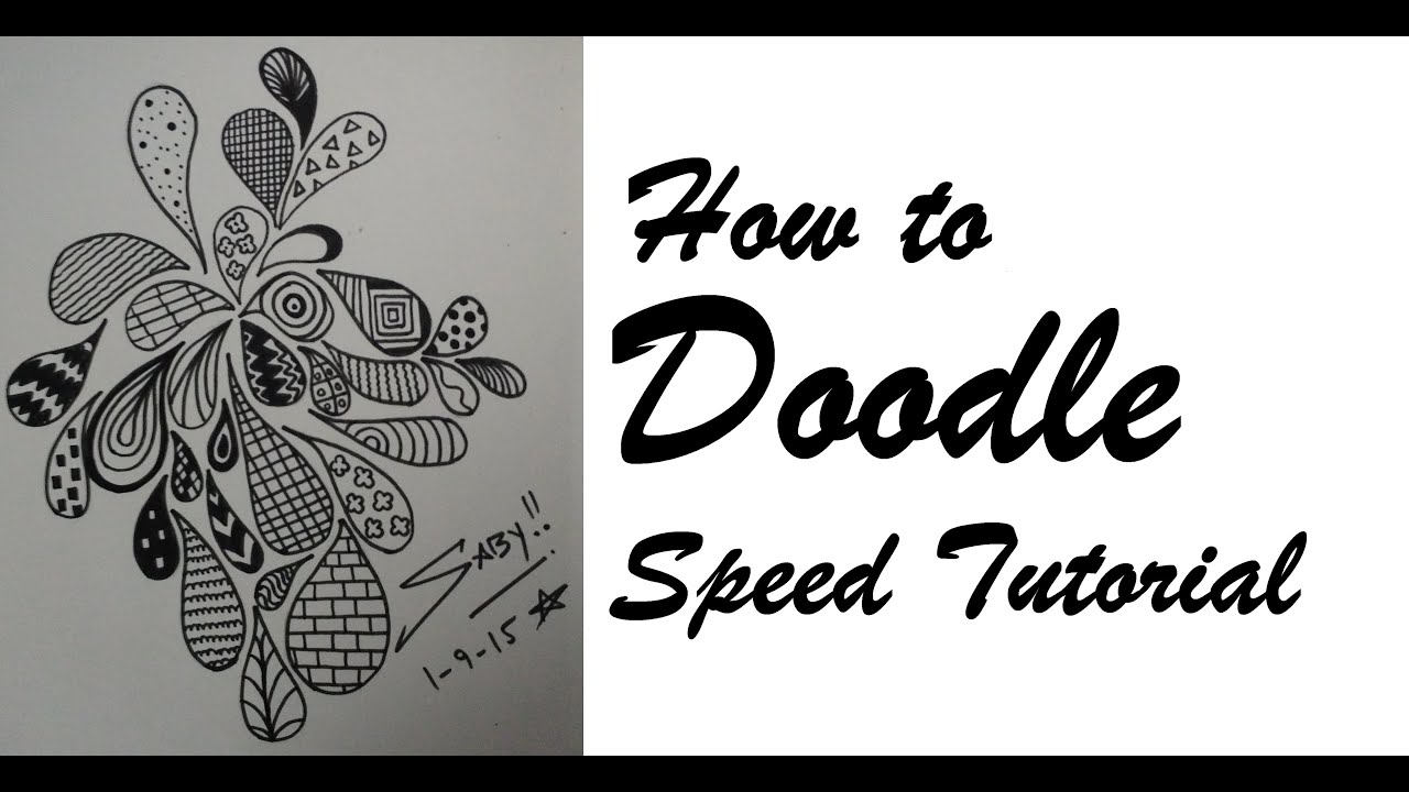 How To Draw Doodle Art For Beginners Easy Simple Doodling Speed