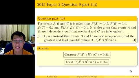 A Level H2 Math 2015 Paper 2 Question 9: Probability series 2/3