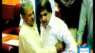 Dunya TV-13-10-2011-PML-N & MQM's Fight in National Assembly