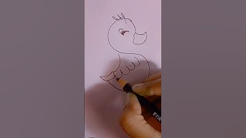 easy duck drawing #shorts #viral #easydrawing #drawing #art #duck #music