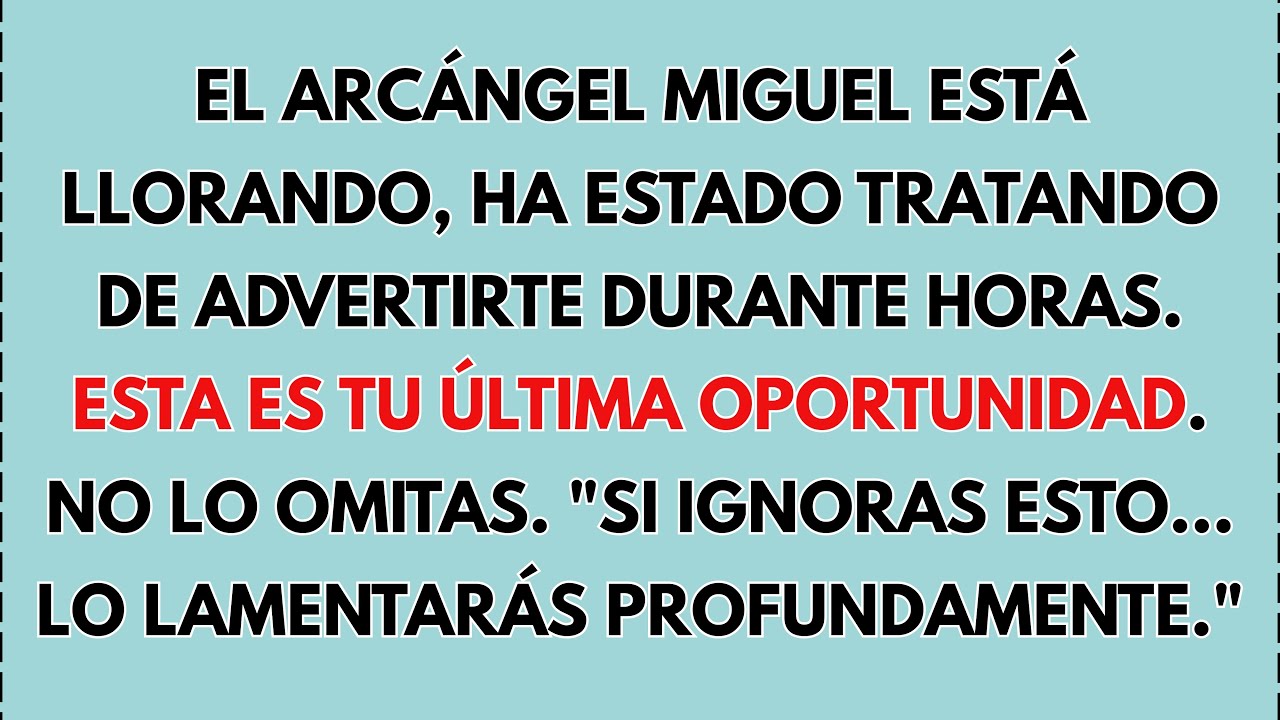 😢 O ARCANJO MIGUEL ESTÁ EM LÁGRIMAS, ELE TEM TENTADO AVISAR VOCÊ POR HORAS. ESTE É O SEU ÚLTIMO...