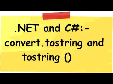 tostring คือ  Update  C# (Csharp) interview questions What is the difference between convert.tostring and tostring ()