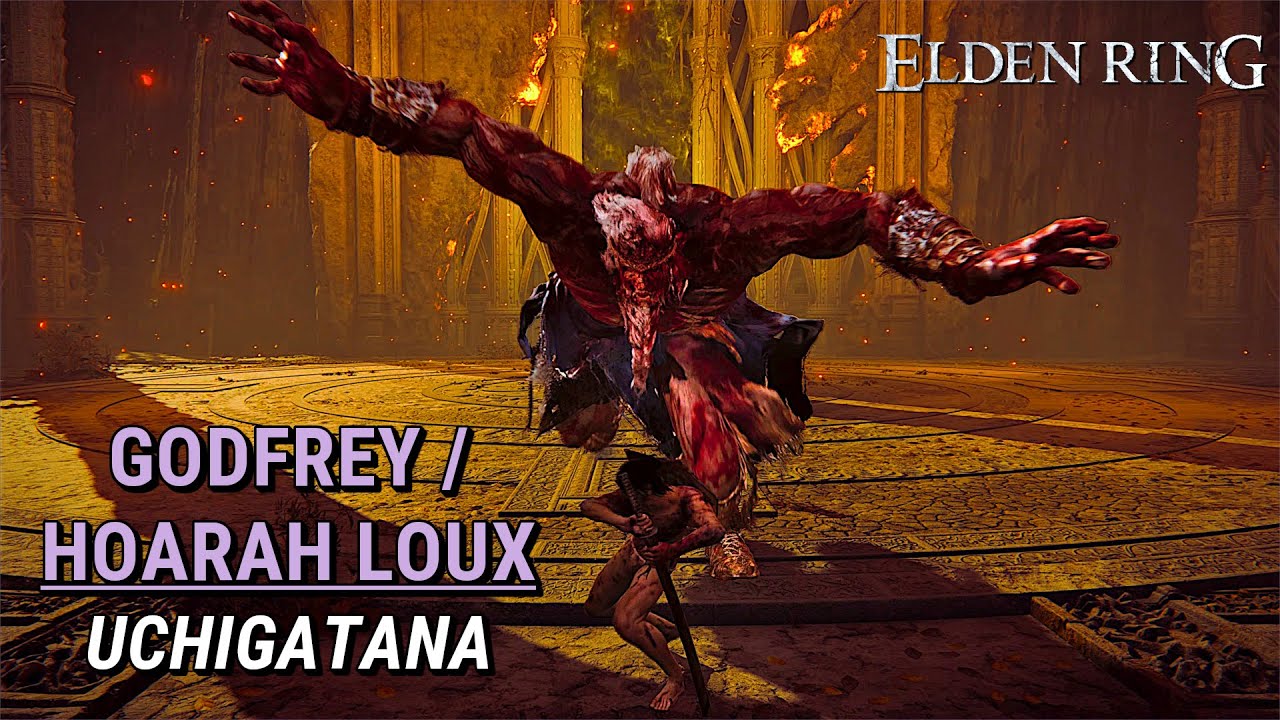 Elden Ring Godfrey (Hoarah Loux) with uchigatana (unsheathe) [Level 1
