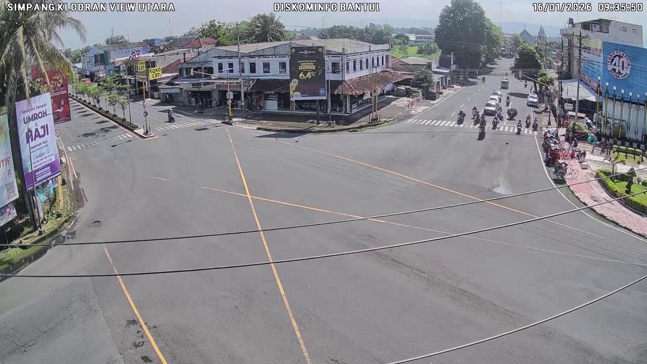 CCTV Simpang Klodran View Utara Bantul