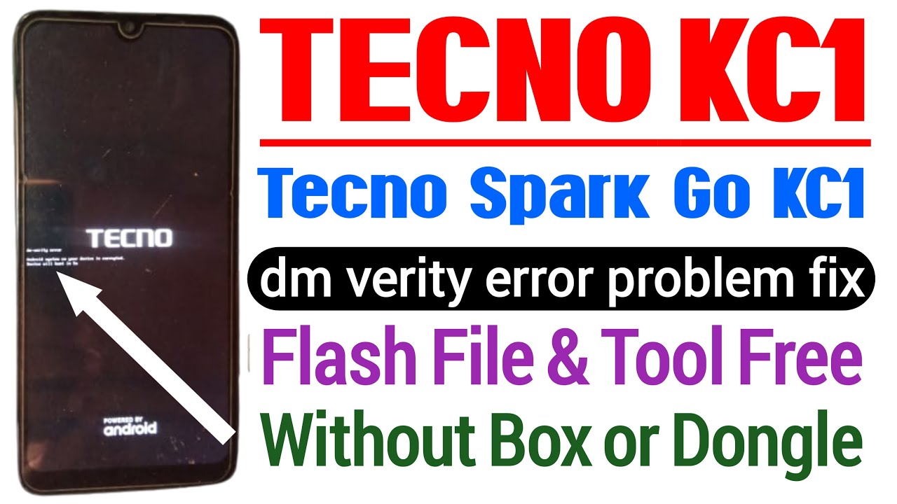 Ошибка проверки подлинности Tecno KC1 dm | Как прошить tecno kc1 | Перепрошивка Tecno kc1