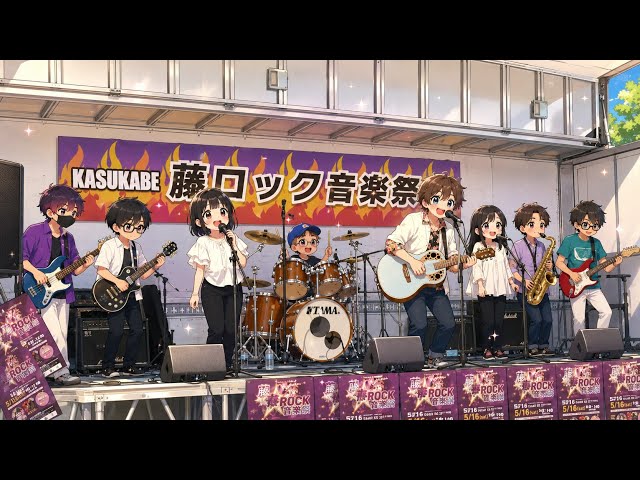 藤RockFESTIVAL 尾崎豊トリビュートバンドklaxon全編。 - YouTube