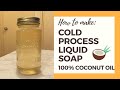 Cold Process Liquid Soap Making (100% Coconut Oil Soap) 冷制液體皂