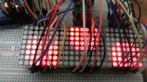 Arduinoでのドットマトリクステスト2