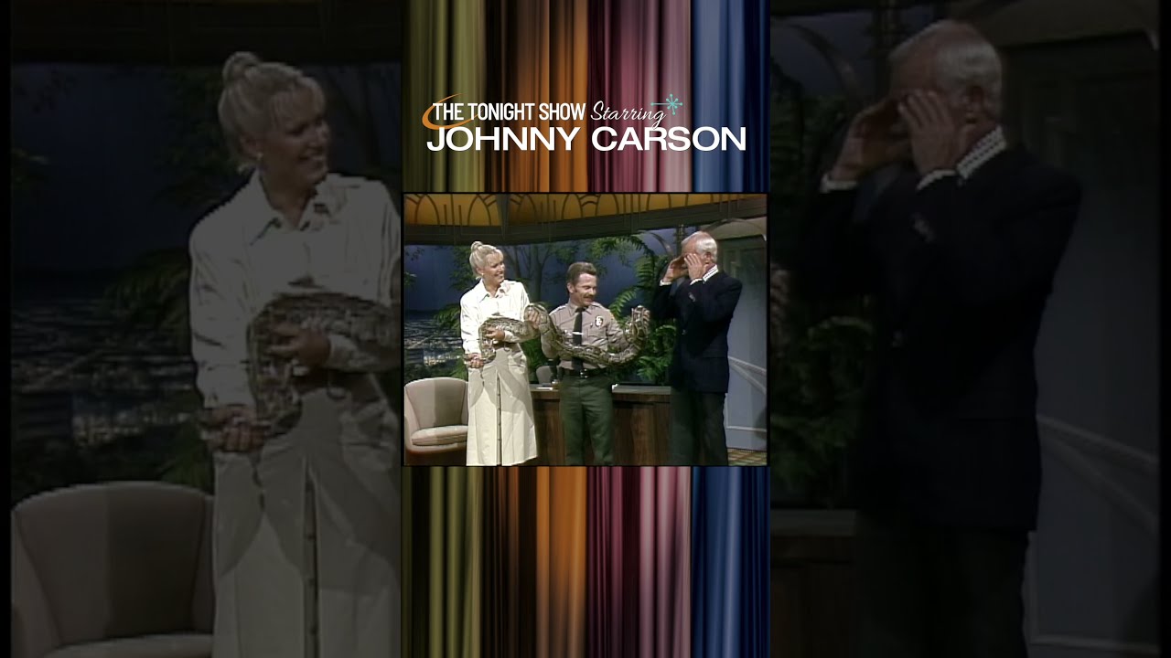 A Snake Gets Friendly With Johnny Carson Tonight Show