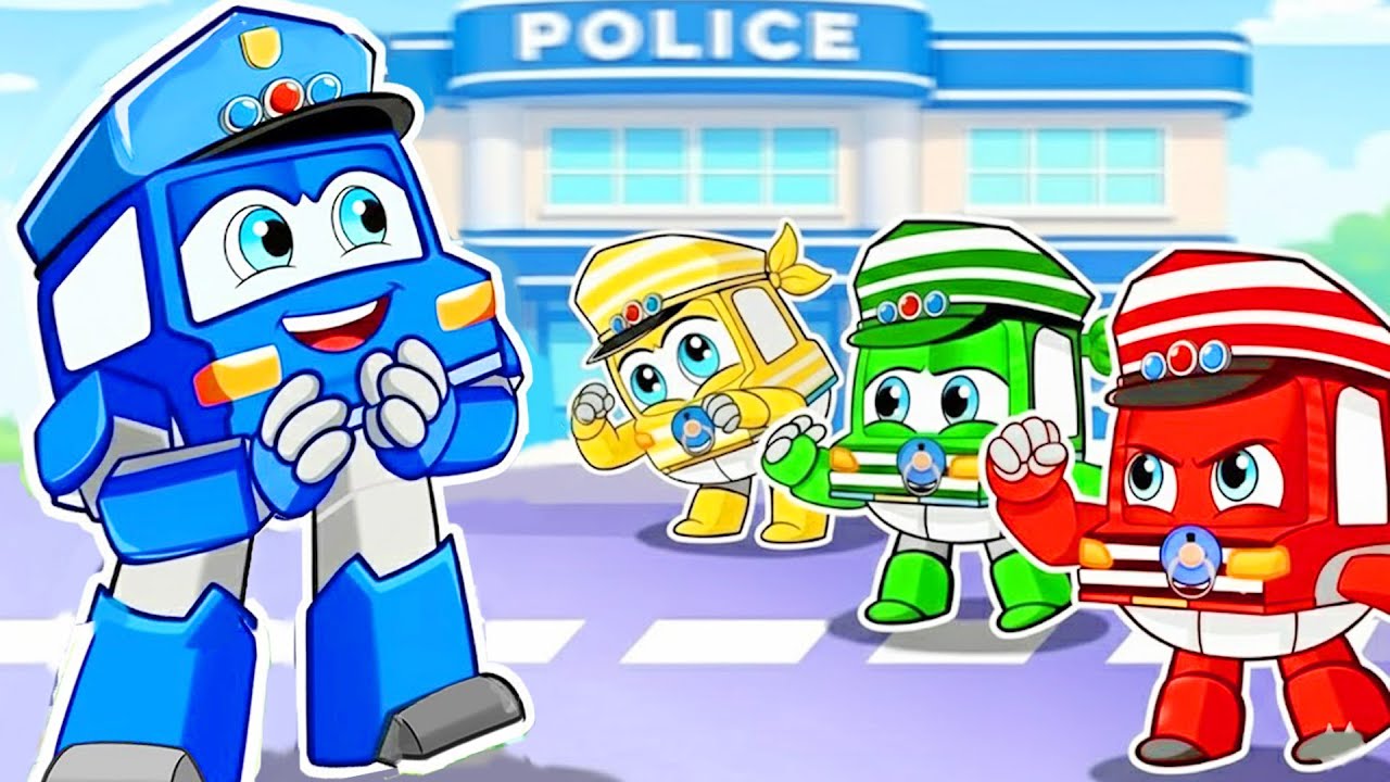 🚓🦸 Super Rescue Team｜🎵👮 Police Song｜安全规则｜Robosquad Kids Song