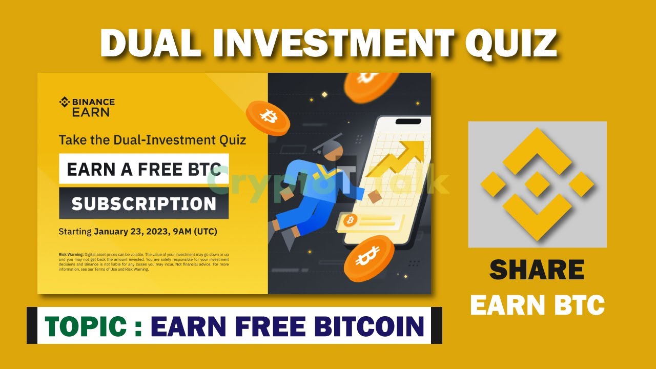 Binance Dual investment Quiz Answers - Earn Free BNB