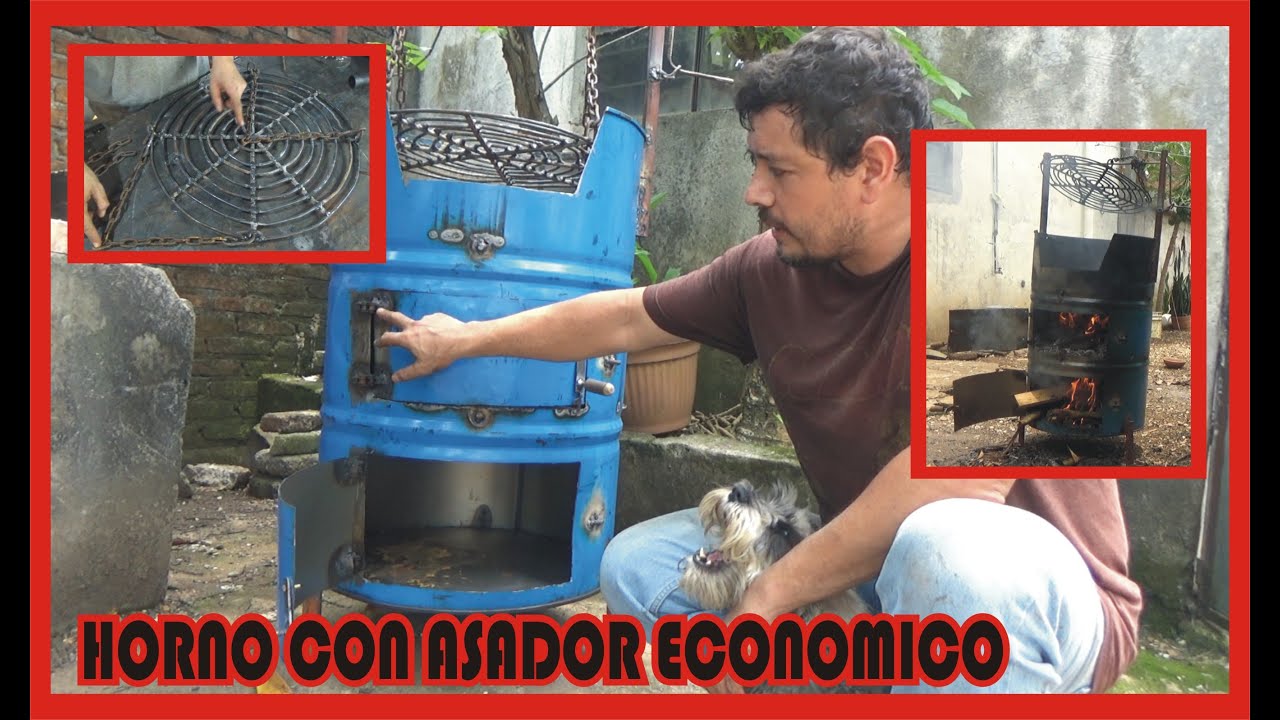 Horno de tambor y asador con  parrilla giratoria por 20 dolares