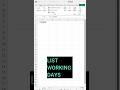 Excel Trick: Working Days Only #shorts