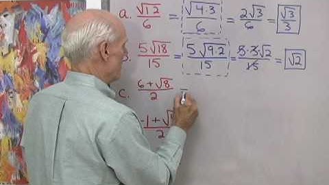 Algebra Help: Simplifying Radicals 2