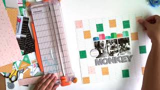 Kelly Creates a Layout Using the Expedition Scrapbook Kit