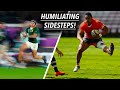 Humiliating sidesteps in rugby slow motion