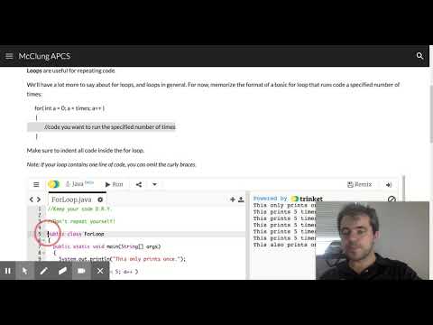McClung APCS - 1.4.1 Basic For Loop
