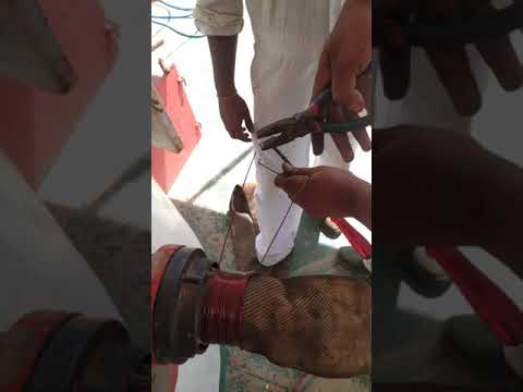 FIRE HOSE Binding using Copper wire (seizing a hose)