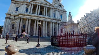 St. Pauls Cathedral to Temple church Chrchyard Fleet Street and Temple Bar Gate