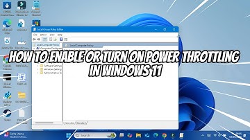 How to Enable or Turn ON Power Throttling in Windows 11