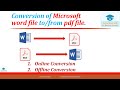 How to convert word file into pdf  pdf into word file  edit pdf  dr muntazir hussain