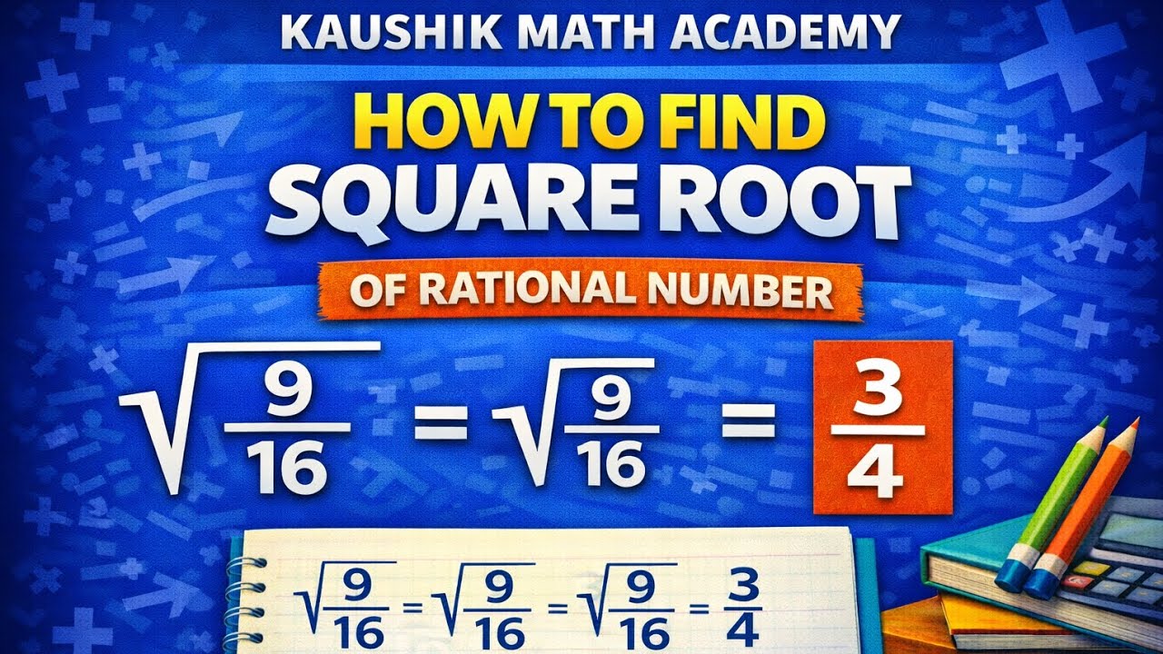 How to find square root of a rational number of class 8 - YouTube