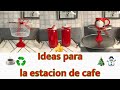 DIY//ideas de decoracion estacion de cafe navideña || DOLLAR TREE♻️🎄☃️