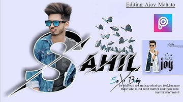 Name Text Photo Editing | PicsArt Editing Tutorial | Letter Portrait Effect in PicsArt | AJOYEDITING