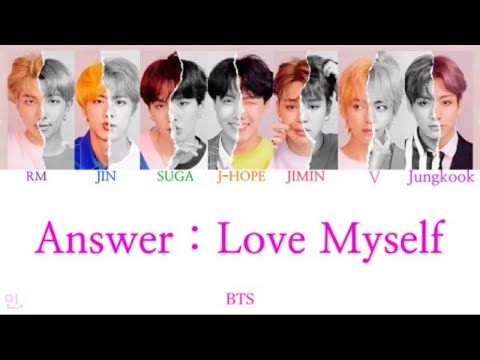 Answer : Love Myself / BTS (防弾少年団)【日本語字幕】【カナルビ】【歌詞動画】