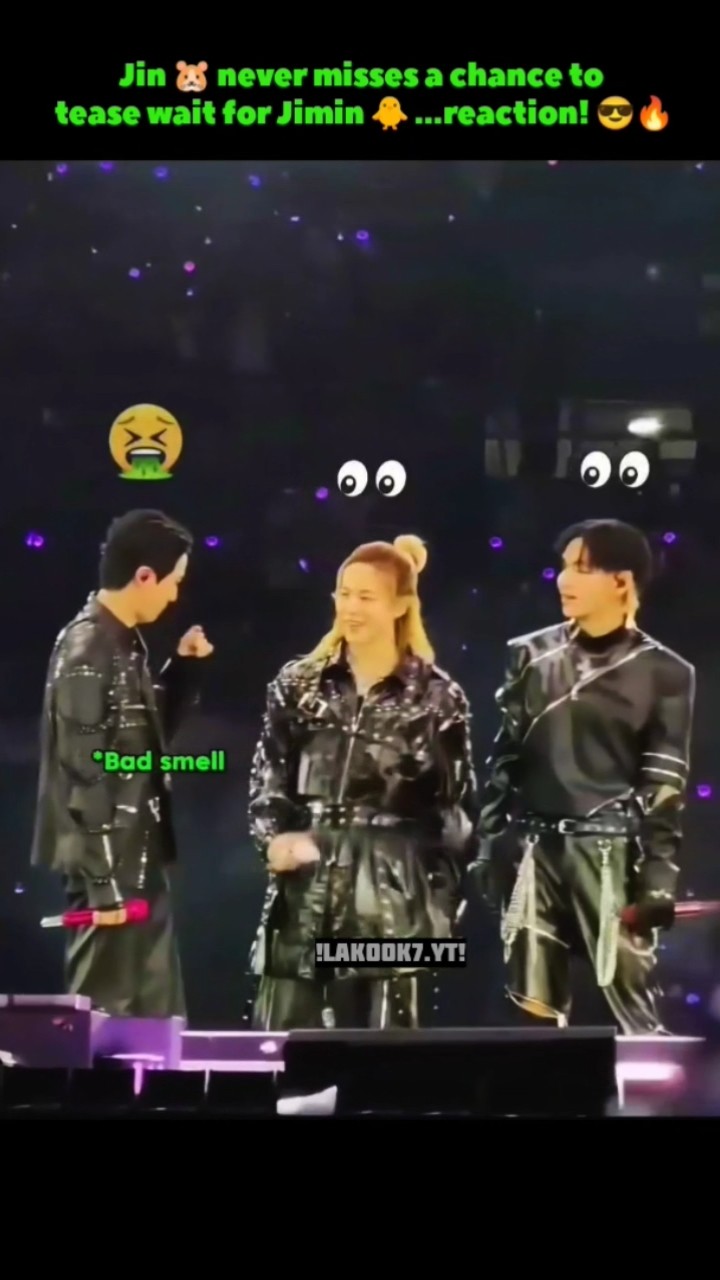 Jin 🐹 never misses a chance to tease wait for Jimin 🐥 reaction