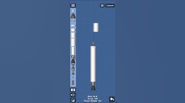 how to craft two stage rocket #sfs #moonmission #spaceflightsimulator #shorts