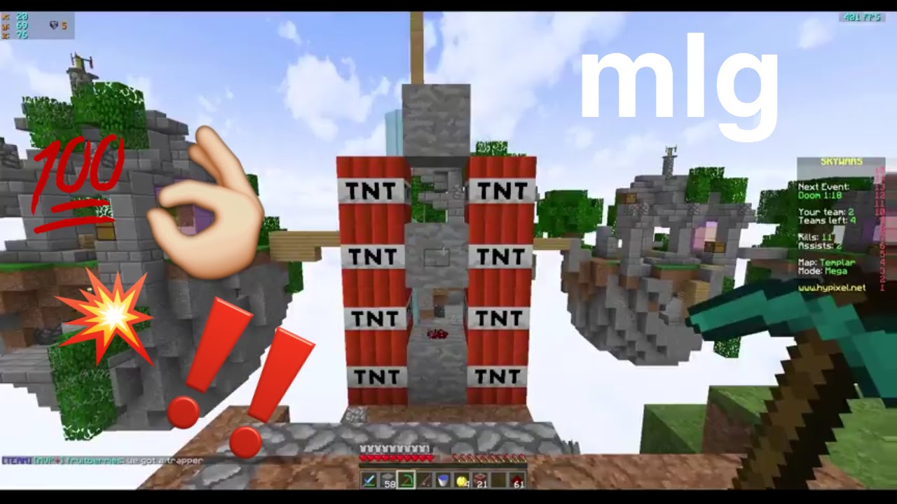 "mlg tnt jump" - Hypixel Skywars Clips #14 - Minecraft 