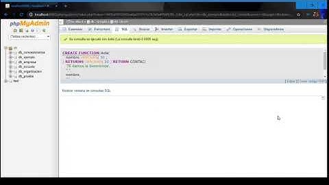 Funciones en phpMyadmin