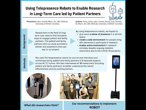 Using Telepresence Robots to Enable Long-Term Care Research with Patient Partners
