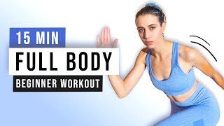 15 MIN FULL BODY HIIT for Beginners - No Equipment - No Repeat Home Workout