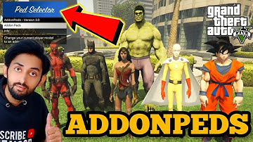 HOW TO ADD ANY PED IN GTA 5 | ADDONPEDS GTA 5 | GTA 5 Mods 2023 Hindi/Urdu | The Noob