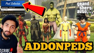 HOW TO ADD ANY PED IN GTA 5 | ADDONPEDS GTA 5 | GTA 5 Mods 2023 Hindi/Urdu | The Noob