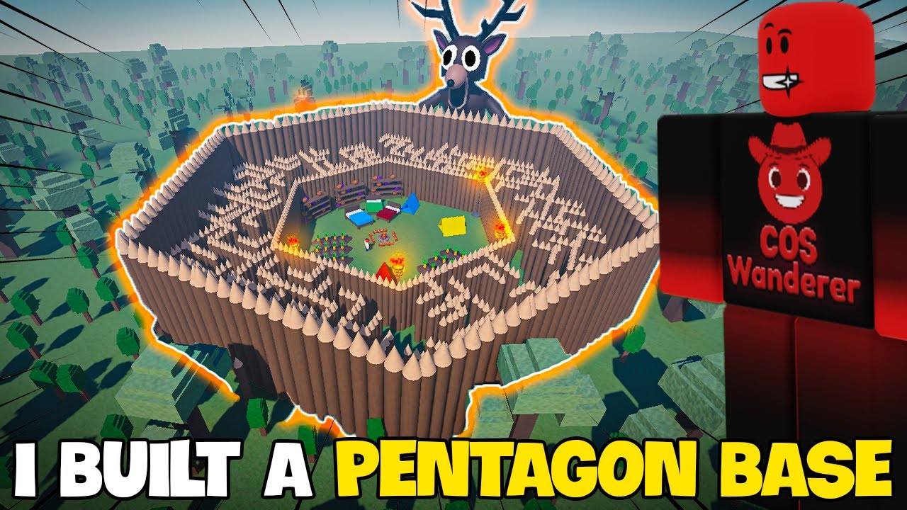 I Built The Strongest Pentagon Base in 99 Nights in a Forest!