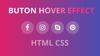 Social button hover effect html css
