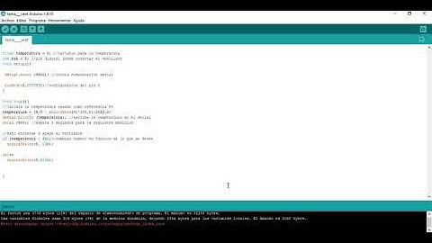 Sensor de temperatura LM35 y ventilador de 12V | Práctica Arduino | Código